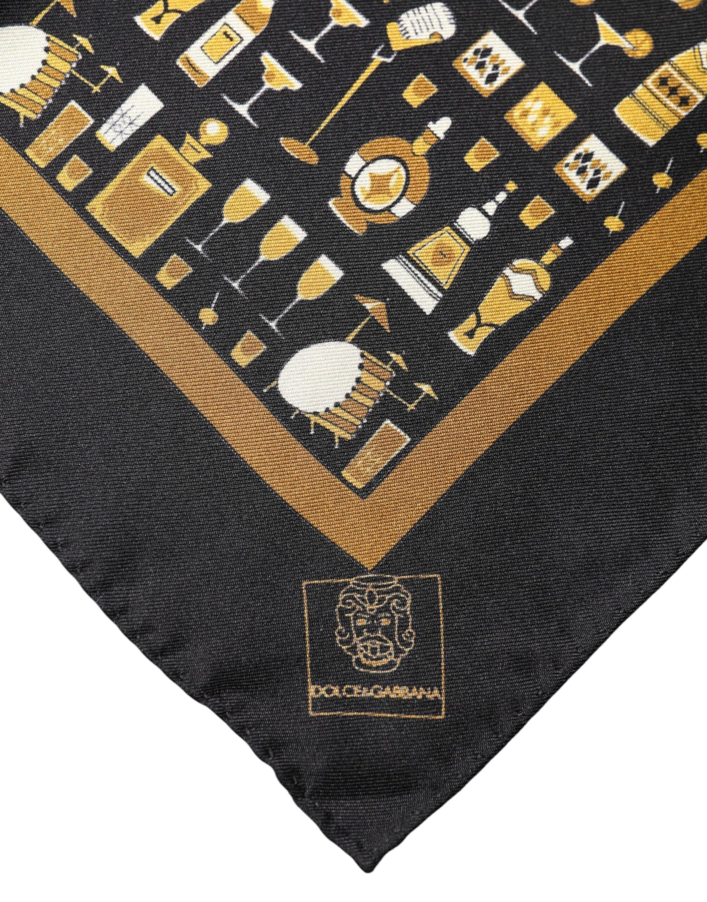Black Jazz Club Square Handkerchief Scarf