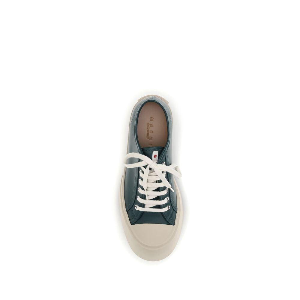 Black Calf Leather Bos Taurus Platform Sneakers