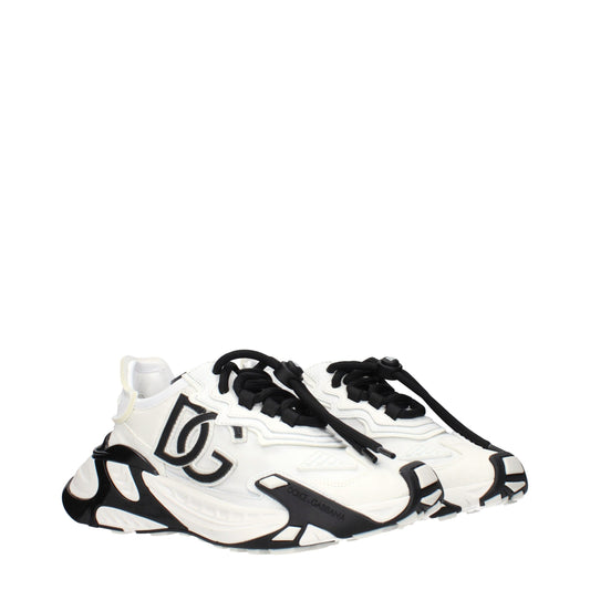 White Fabric Athletic Sneakers