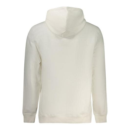 White Cotton Men's Hooded Sweatshirt