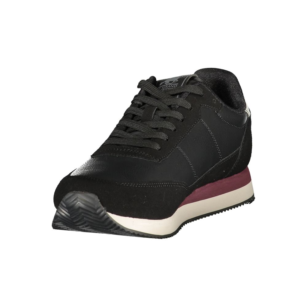 Black Polyurethane Men Sneaker