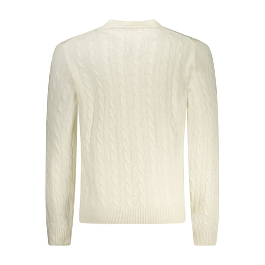 White Polyamide Men's Sweater