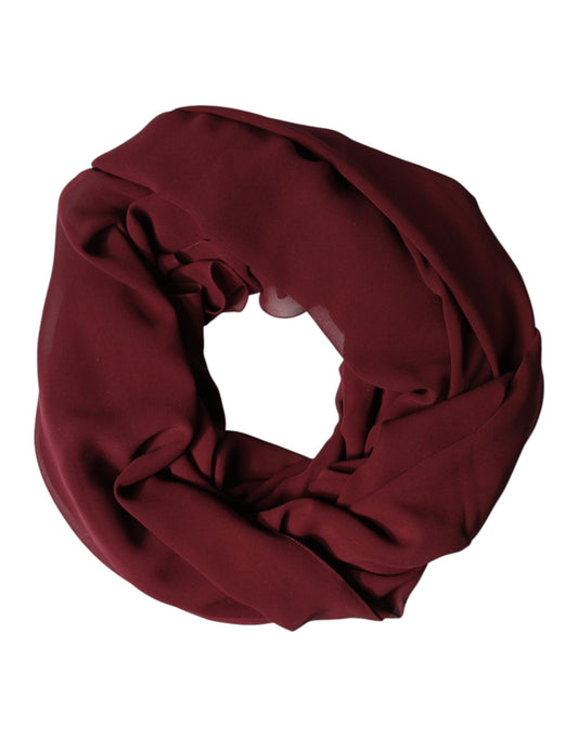 Maroon Silk Stole Neck Wrap Shawl Men 200cm x 130cm Scarf