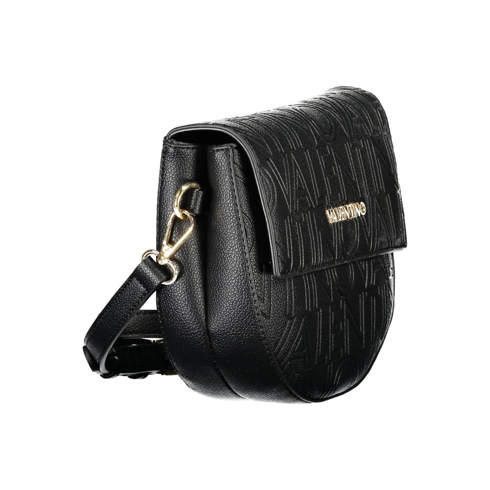 Black Polyurethane Women Handbag