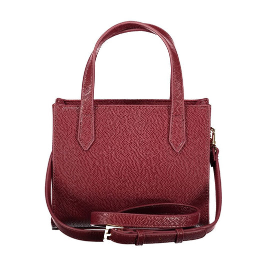Red Polyurethane Women Handbag