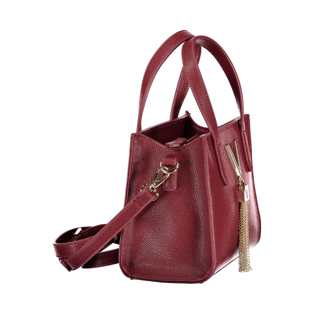 Red Polyurethane Women Handbag