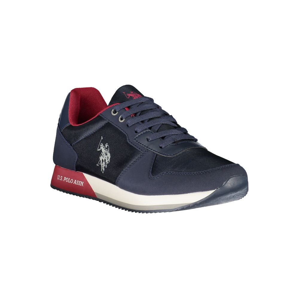 Blue Polyester Men Sneaker