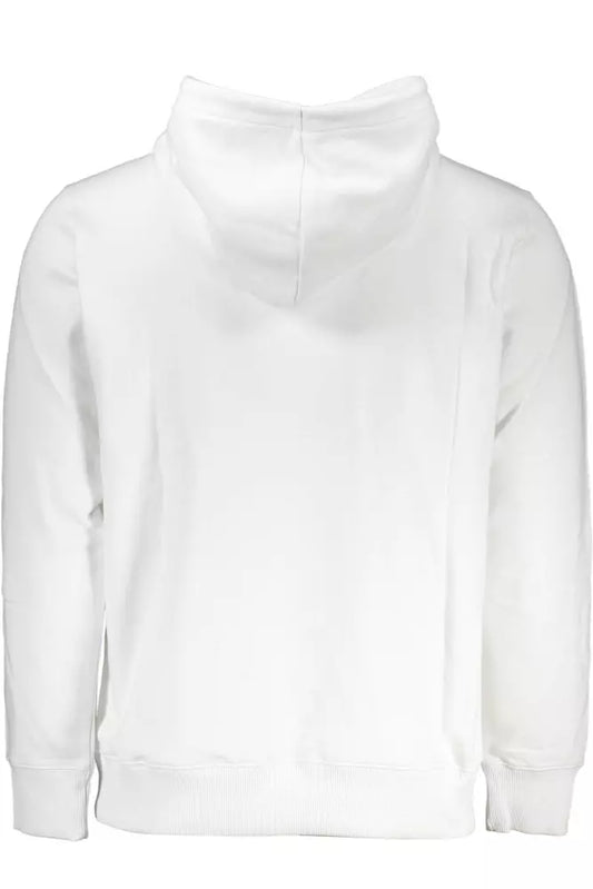 Elegant Embroidered White Hoodie with Logo