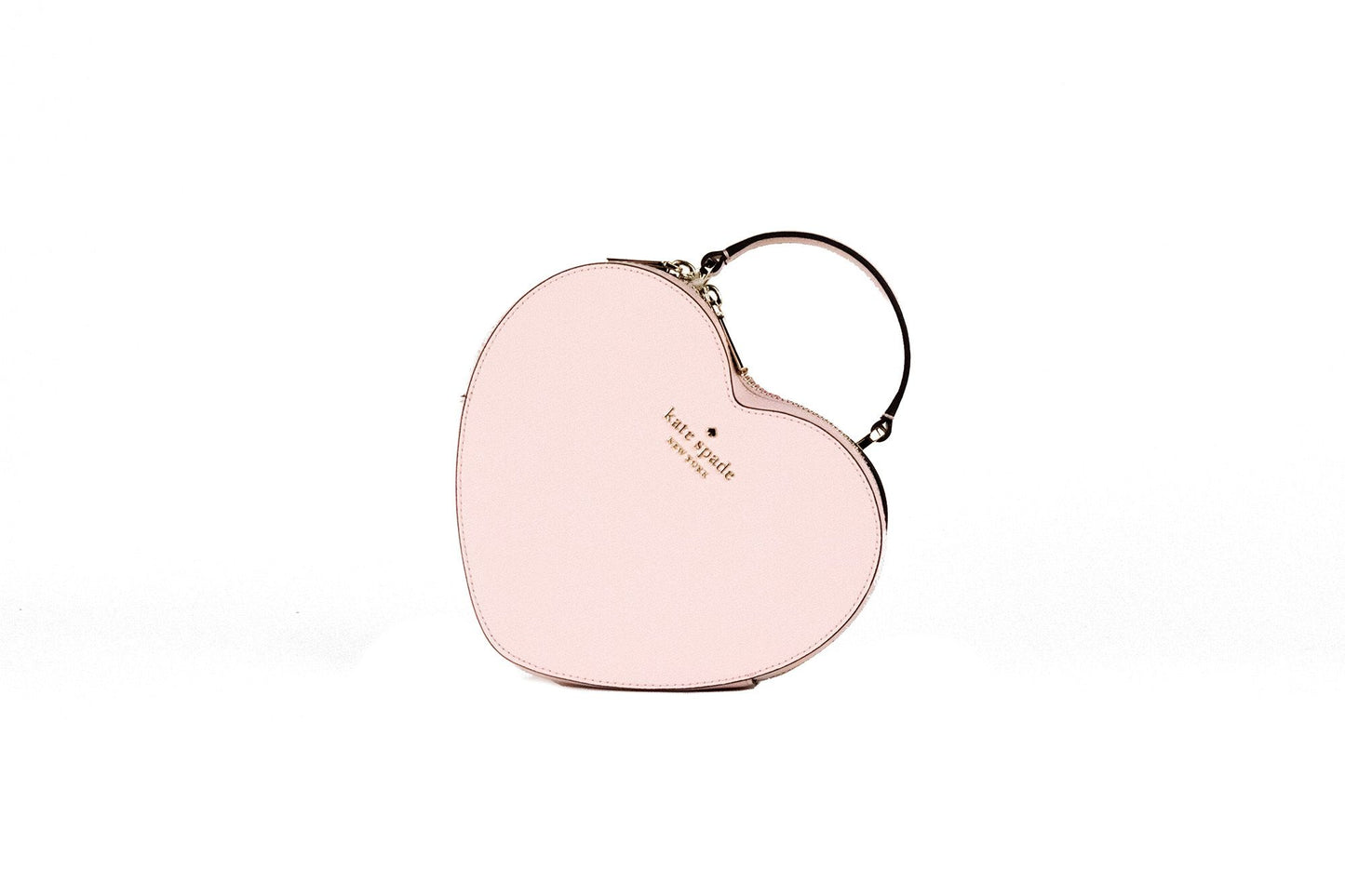 Love Shack Chalk Pink Saffiano Top Handle Heart Crossbody Handbag