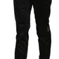 Black Mid Waist Skinny Dress Formal Trousers Pants