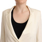 Wrap Off White Long Sleeves Viscose Blazer Jacket