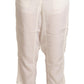 White High Waist Cropped Women Trouser Pants