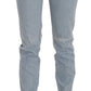 Light Blue Mid Waist Skinny Denim Jeans