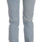 Light Blue Mid Waist Skinny Denim Jeans