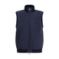 Blue Polyester Sleveless Jacket