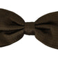 Brown Polka Dots Silk Adjustable Neck Papillon Men Bow Tie