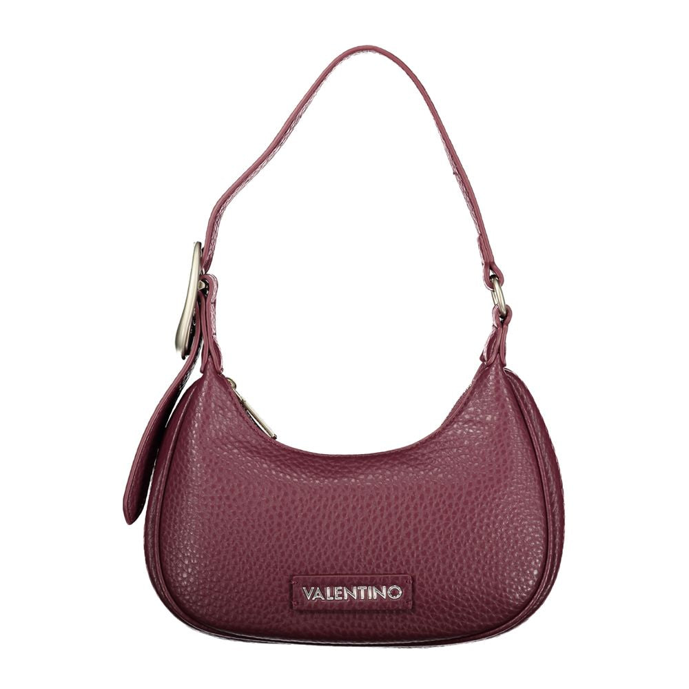 Red Polyurethane Women Shoulder Bag