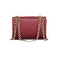 Red Polyurethane Women Handbag
