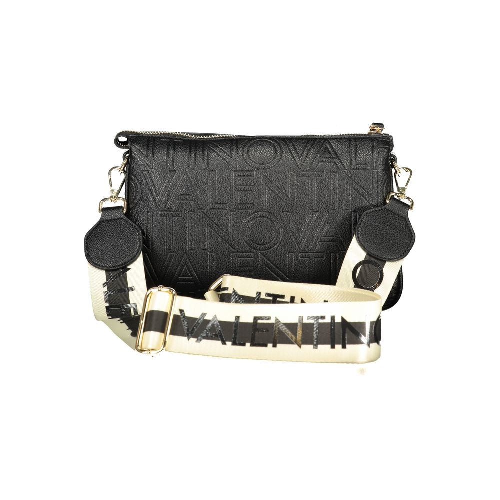 Black Polyurethane Women's Shoulder Bag