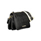 Black Polyurethane Women's Shoulder Bag