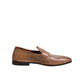 Brown Leather Slip-On Loafers