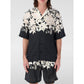 Black Silk Pattern Shirt