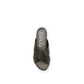 Brown Silk Flat Sandals