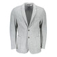 Gray Polyester And Wool Blazer