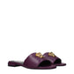 Purple Leather Slippers