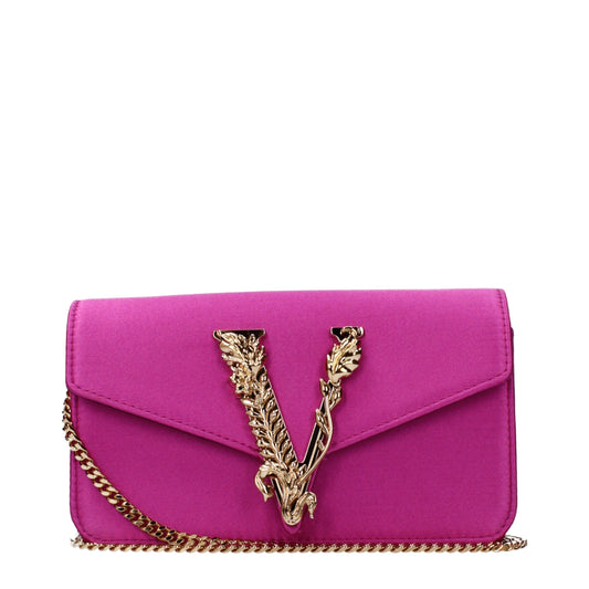 Pink Satin Clutch Bag
