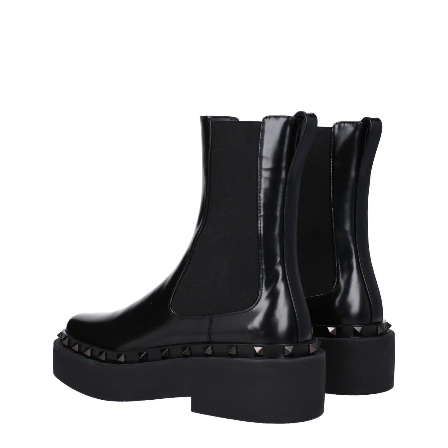 Black Leather Ankle Boots