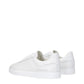 White Leather Low Top Sneakers