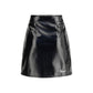 Black Cotton Mini Skirt