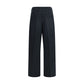 Black Cotton Casual Pants