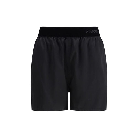 Black Silk Bermuda Shorts