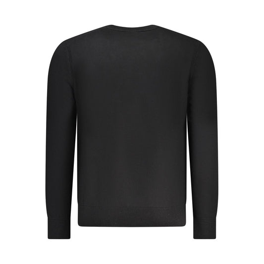 Black Cotton Men's Sweater