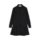 Black Elastane Casual Dress