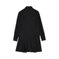 Black Elastane Casual Dress