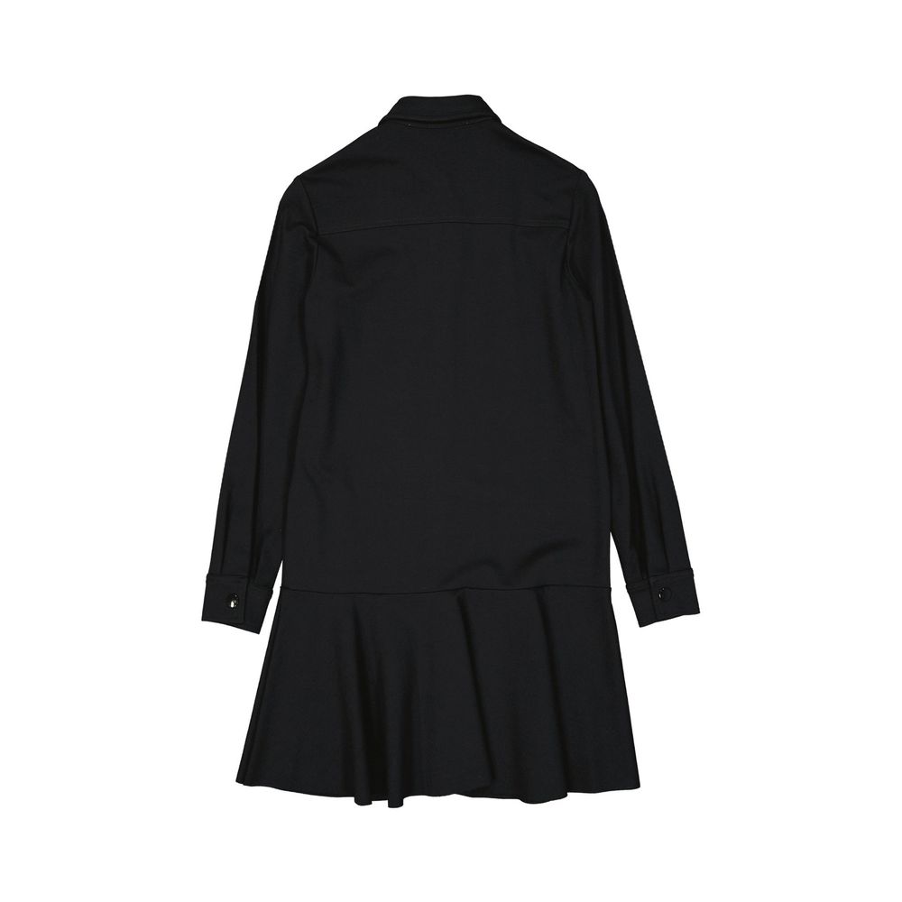 Black Elastane Casual Dress