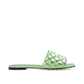 Bicolor Calfskin Flat Sandals