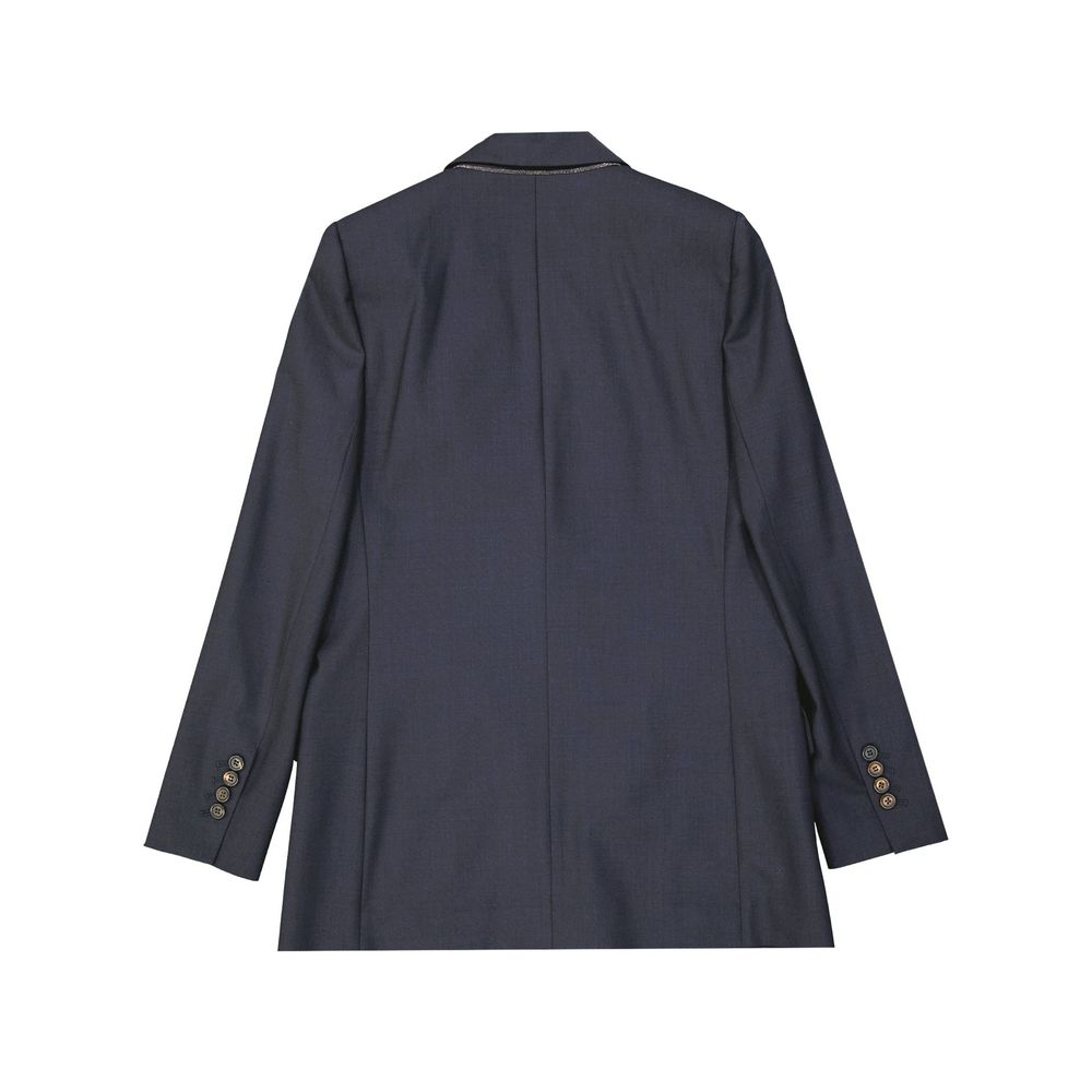 Blue Virgin Wool Blazer