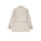 Beige Elastane Coat