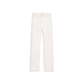 White Cotton Straight-Leg Jeans