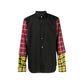 Black Cotton Pattern Shirt