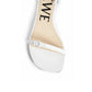 White Lamb Leather Stiletto Heel Sandals