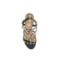 Black Calfskin Strap-On Sandals