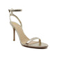 Gold Leather Stiletto Heel Sandals