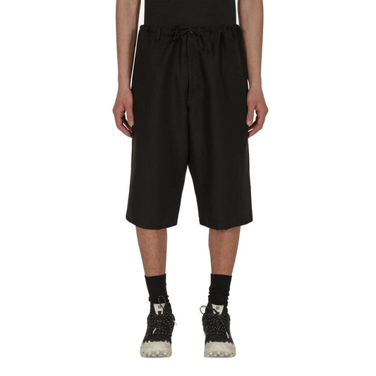 Black Linen Bermuda Shorts