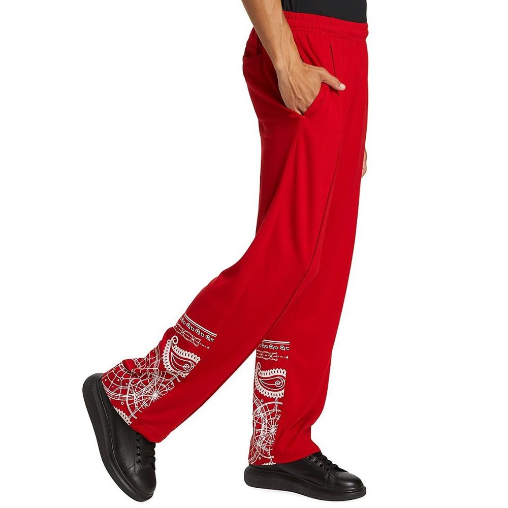 Multicolor Elastane Athletic Pants
