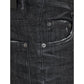 Black Cotton Slim Fit Jeans